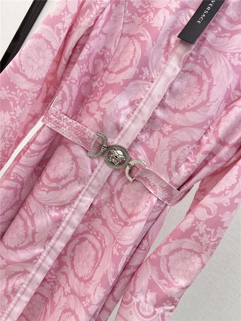 Versace color positioned printed twill dress