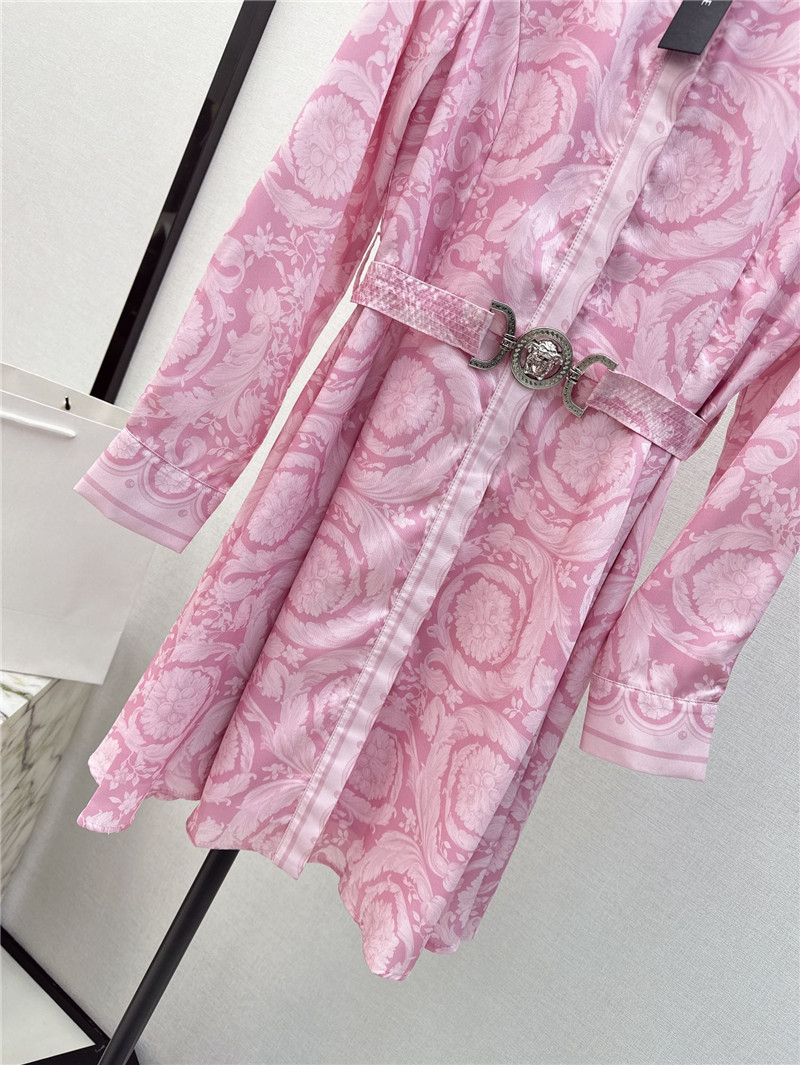 Versace color positioned printed twill dress