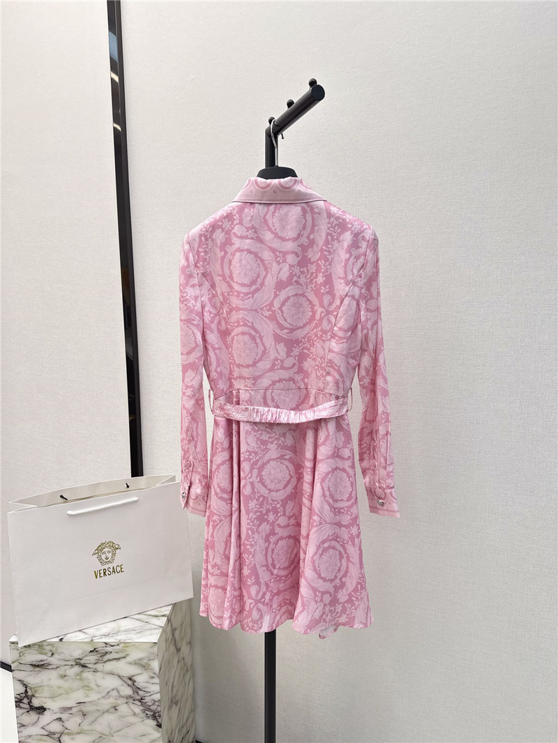 Versace color positioned printed twill dress