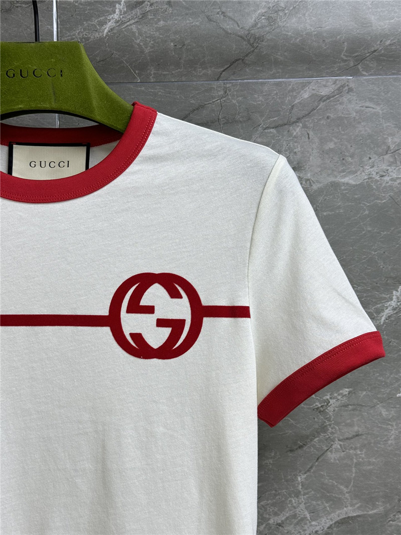 Gucci contrast flocked T-shirt