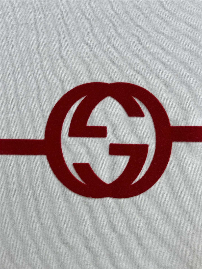 Gucci contrast flocked T-shirt