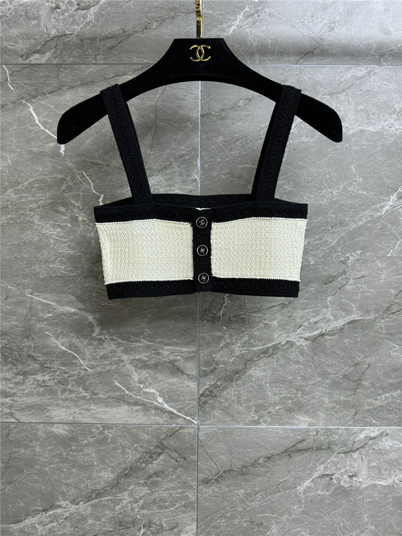 Ch**el color block strapless straps