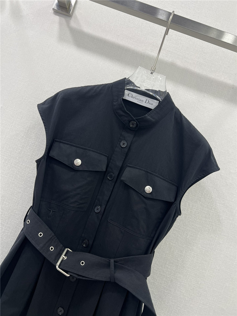 D10r cd belted sleeveless dress