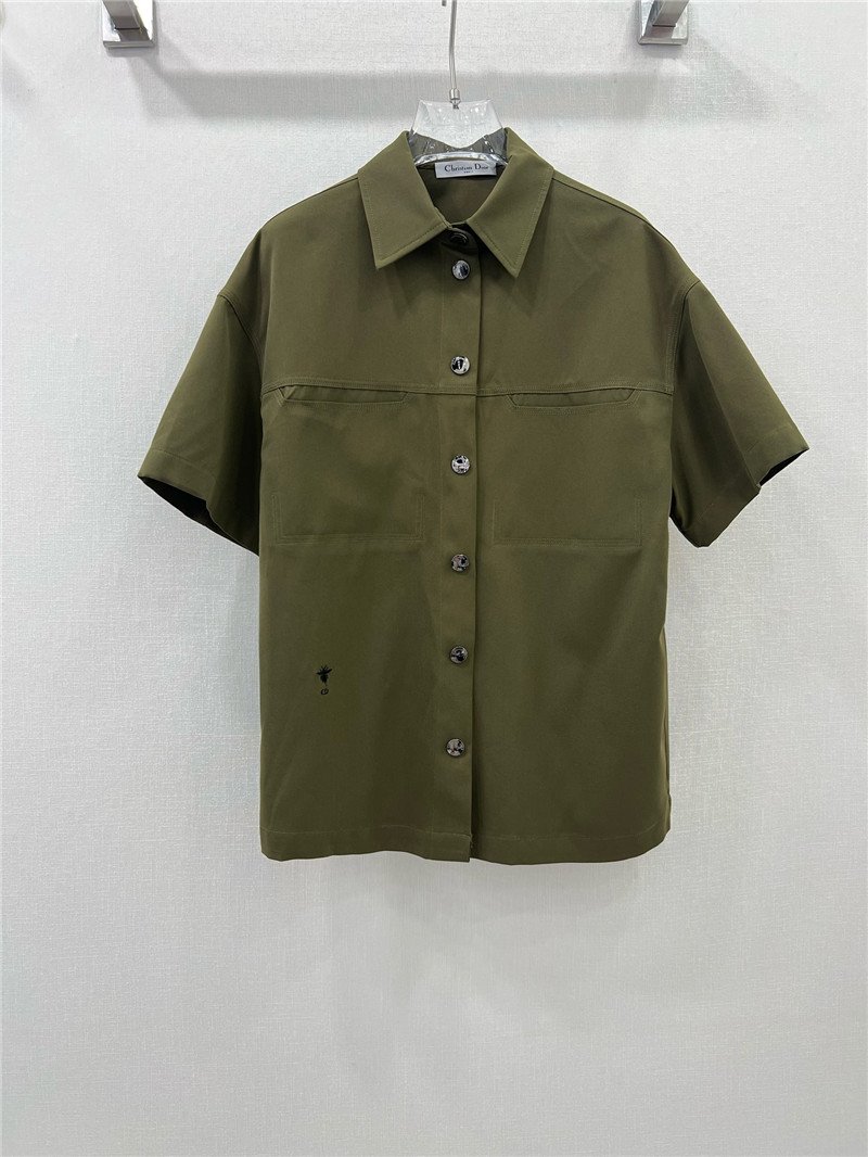 D10r cd little bee short-sleeved snap-button shirt