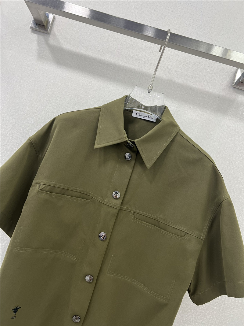 D10r cd little bee short-sleeved snap-button shirt