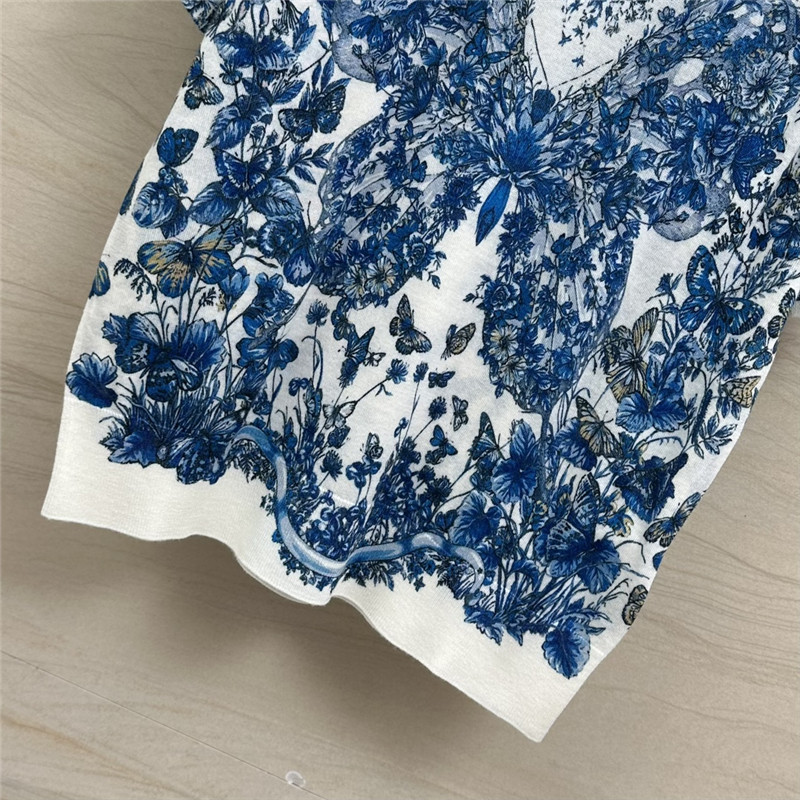 D10r printed knitted short-sleeved top