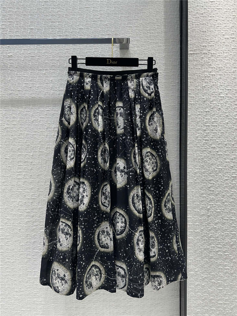 D10r constellation cosmic print long skirt