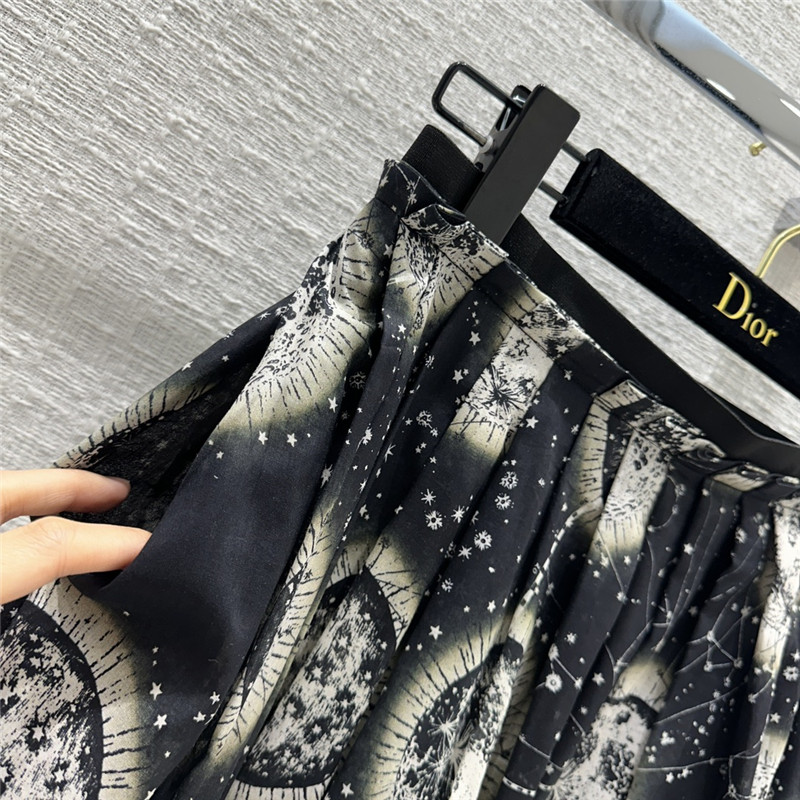 D10r constellation cosmic print long skirt