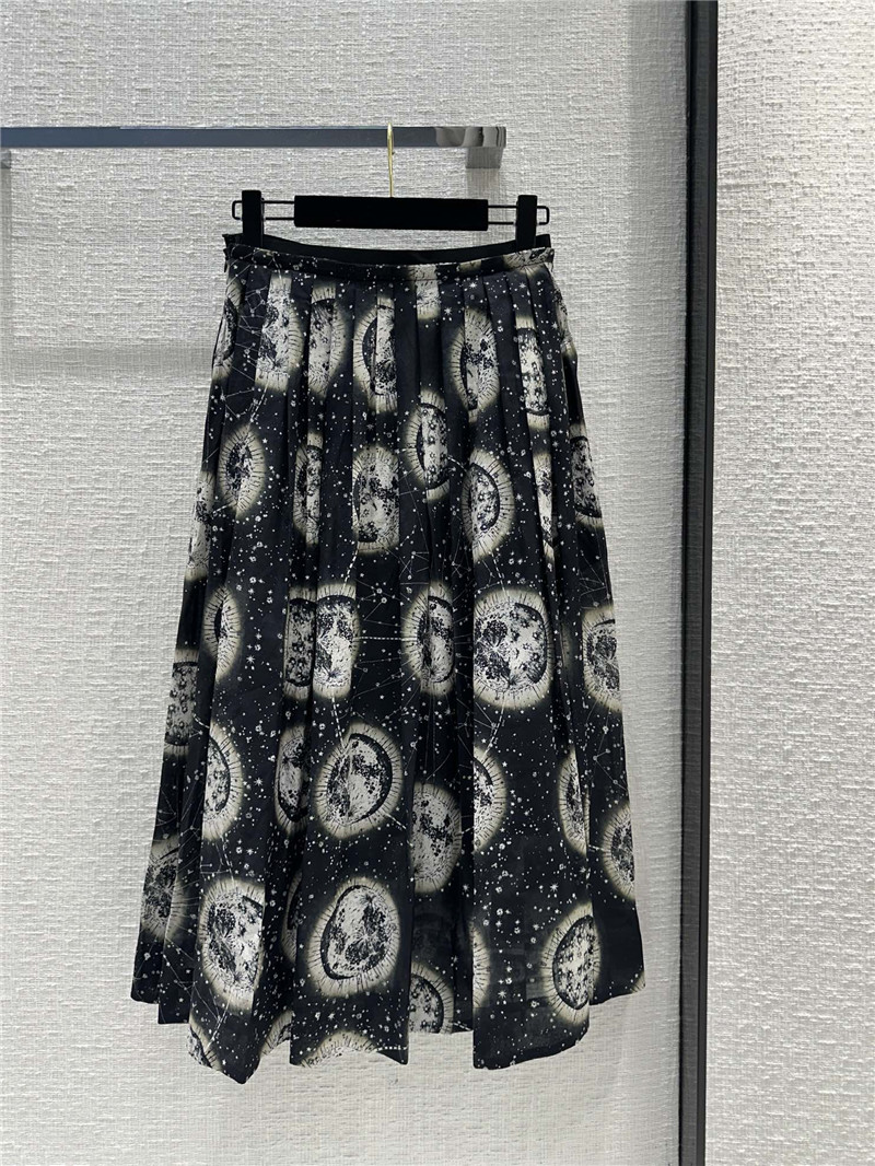 D10r constellation cosmic print long skirt