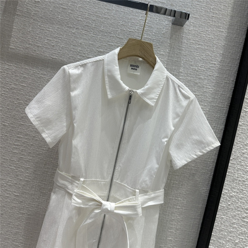 H**me5 h dark jacquard small lapel zipper dress