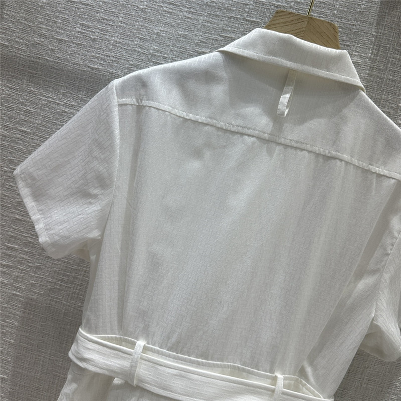 H**me5 h dark jacquard small lapel zipper dress