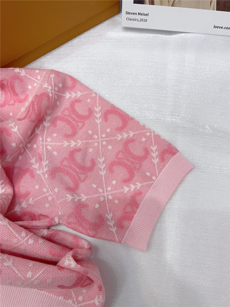 Ce1i*e round neck short sleeve knitted top