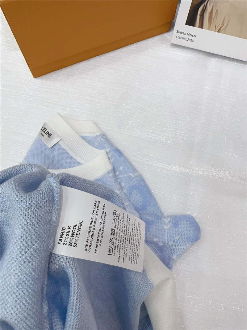 Ce1i*e round neck short sleeve knitted top