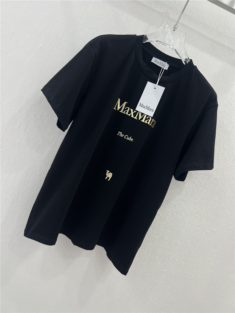 Vanitoo gold lettering printed front and back T-shirt