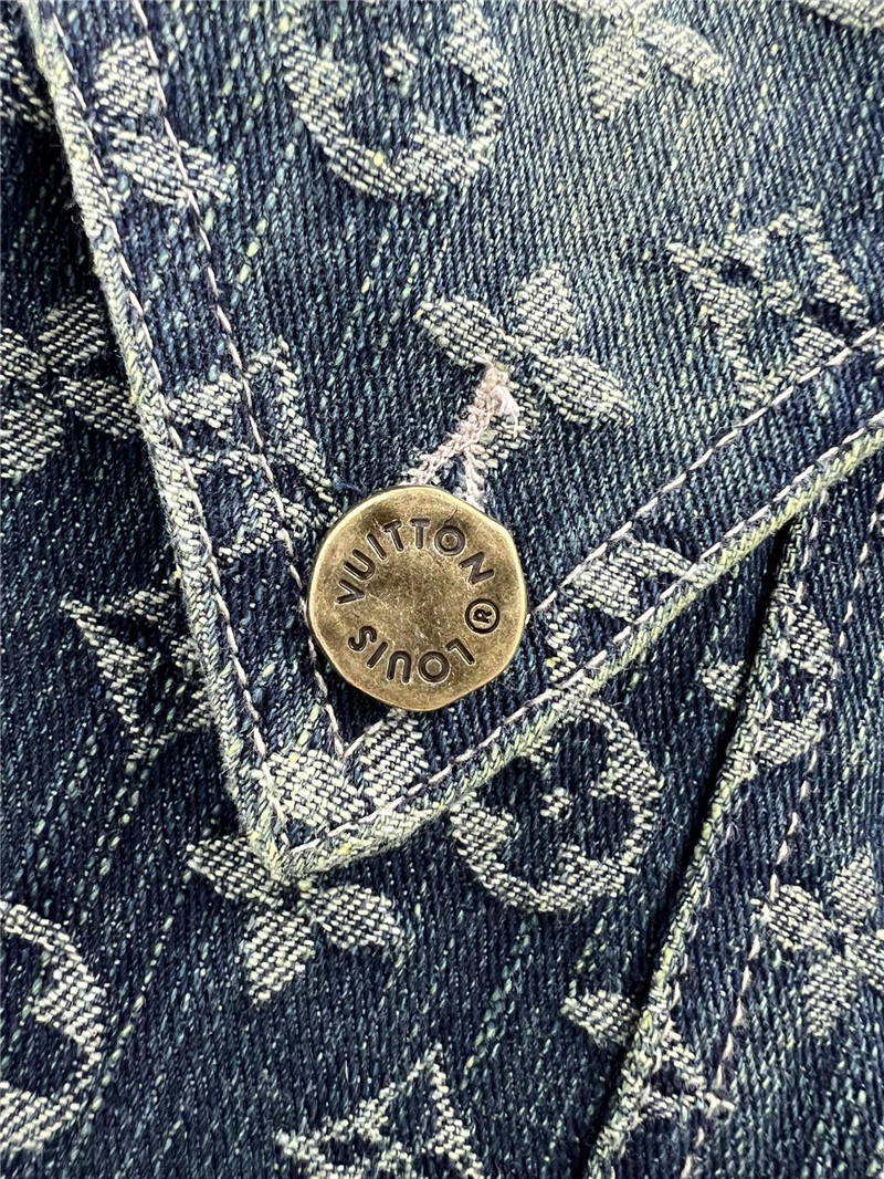 louis vuitton LV new jacquard all-over printed denim jacket