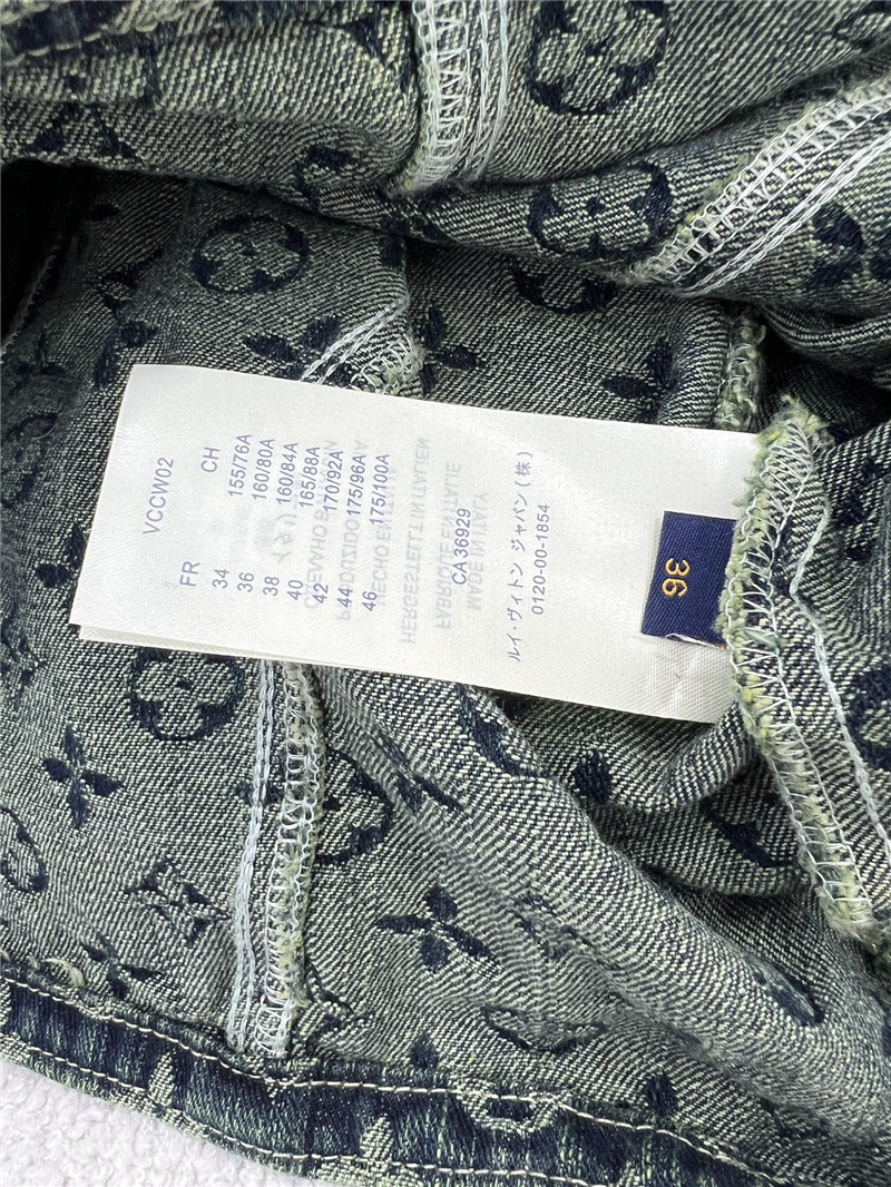 louis vuitton LV new jacquard all-over printed denim jacket