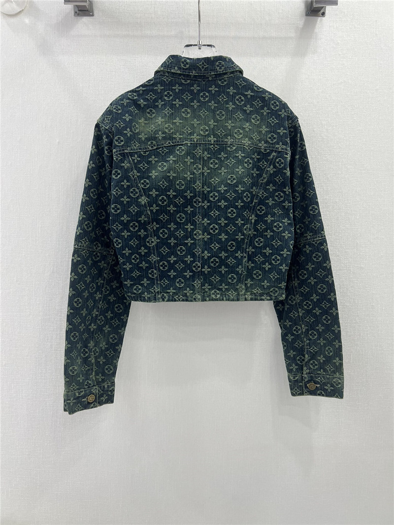 louis vuitton LV new jacquard all-over printed denim jacket