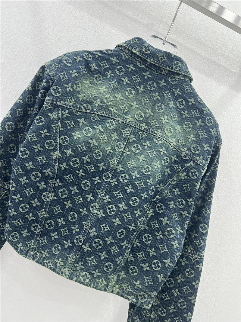louis vuitton LV new jacquard all-over printed denim jacket