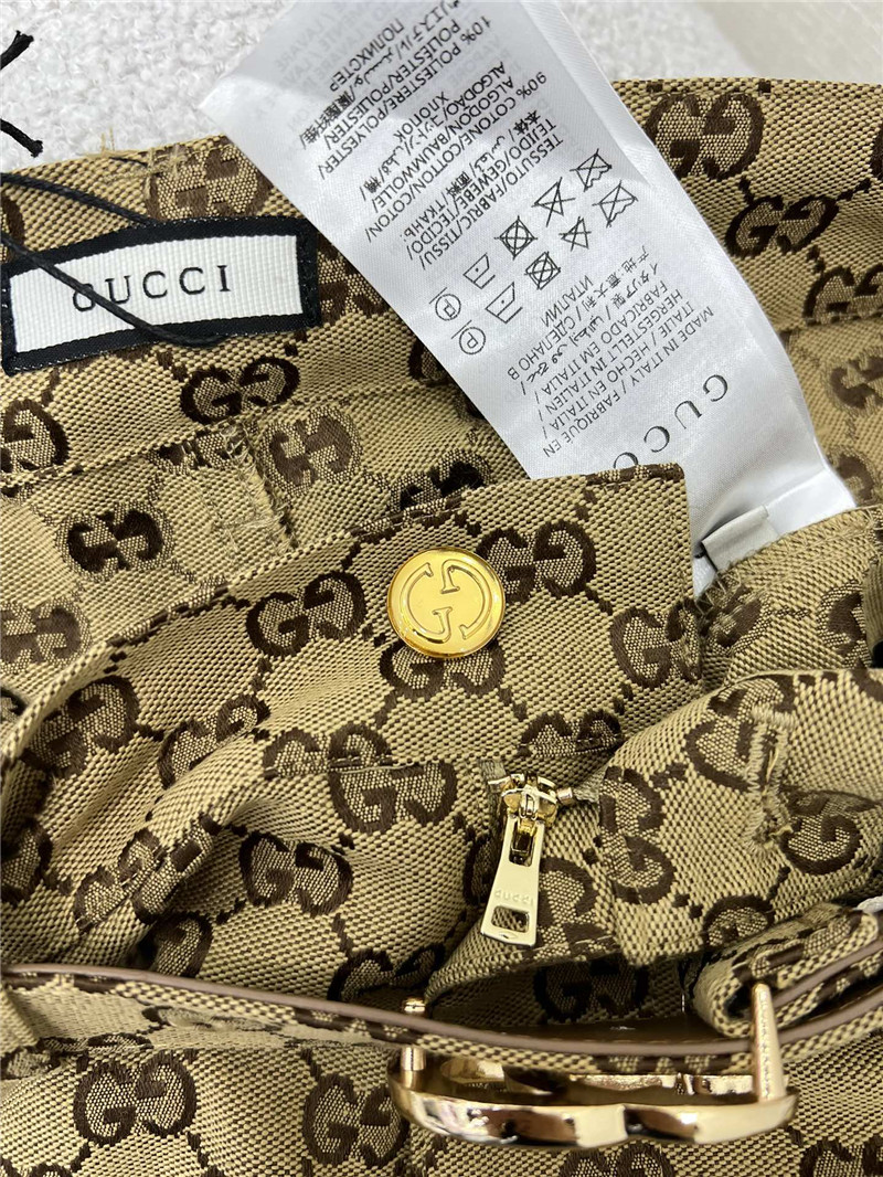 Gvc*1 double g jacquard belt shorts