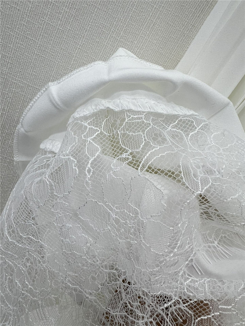 F**di patchwork lace long pleated skirt