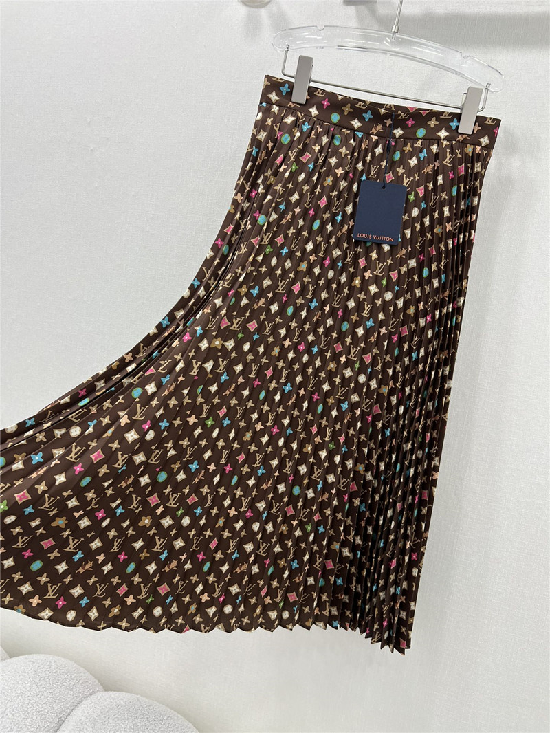 l0vis Vvtt0n lv presbyopic pattern pleated wide skirt