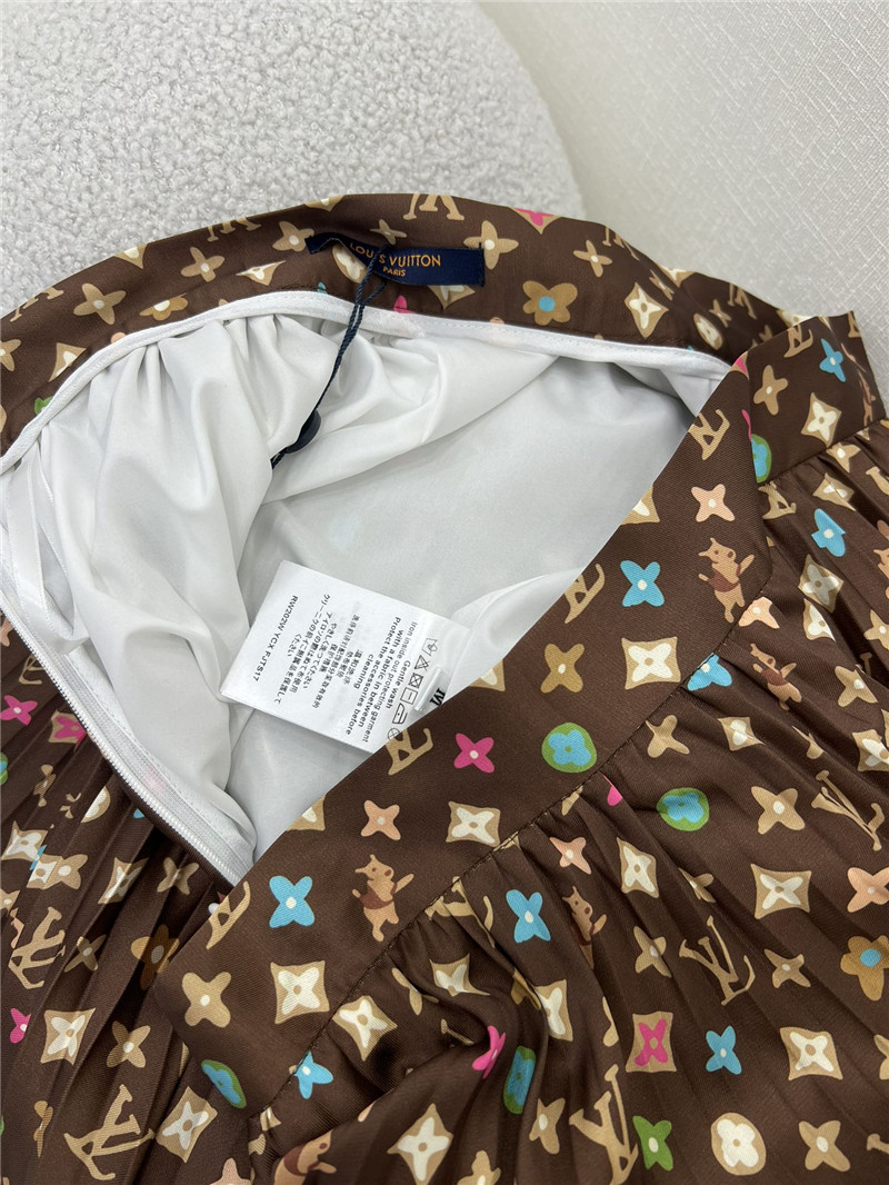 l0vis Vvtt0n lv presbyopic pattern pleated wide skirt