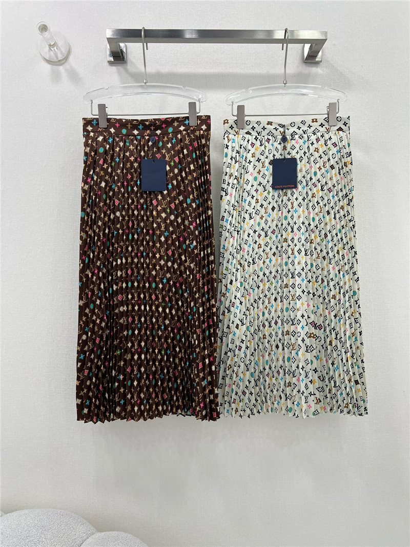 l0vis Vvtt0n lv presbyopic pattern pleated wide skirt