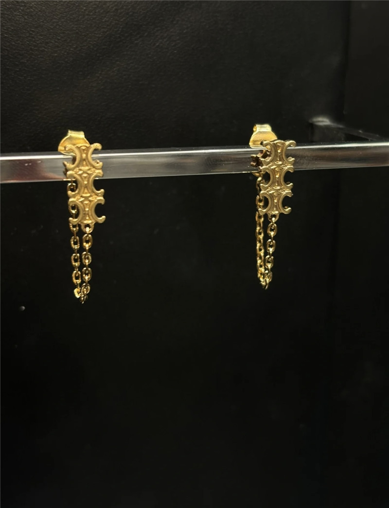 Ce1i*e arc de triomphe chain tassel earrings