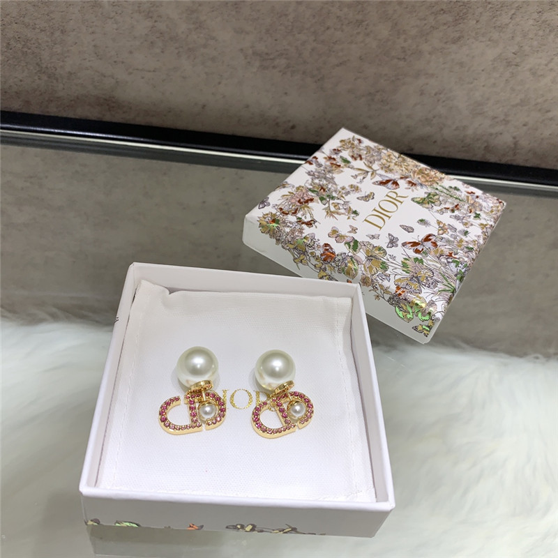 d10r full D1am0nd cd gradient pink D1am0nd earrings