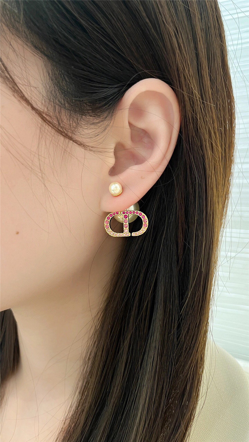 d10r full D1am0nd cd gradient pink D1am0nd earrings
