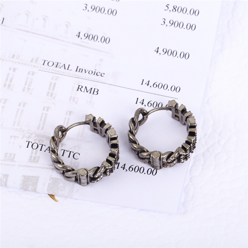 d10r full D1am0nd hook earrings