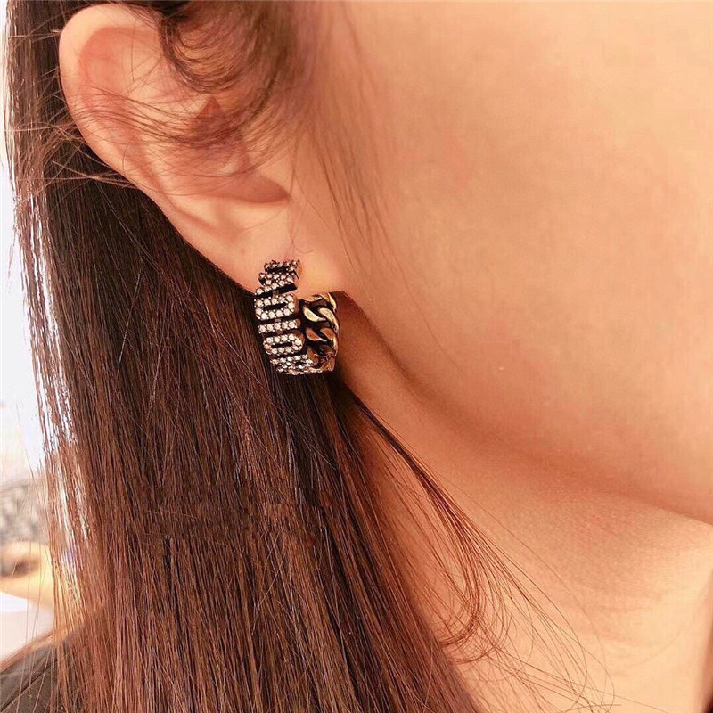 d10r full D1am0nd hook earrings