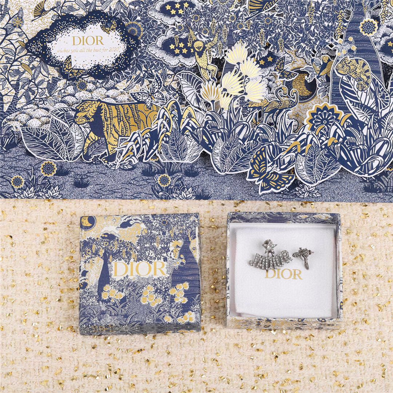 d10r letter D1am0nd earrings