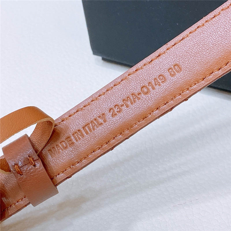 ch**el D1am0nd lambskin with plain bottom belt