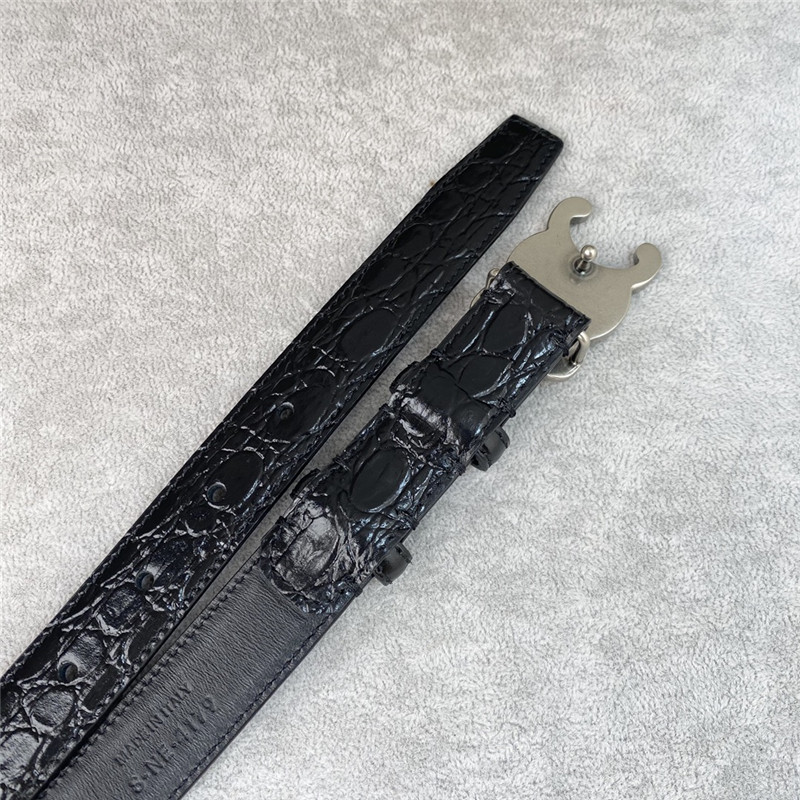 Ce1i*e crocodile pattern cowhide mid-waist belt