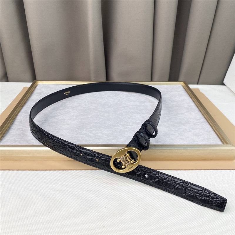 Ce1i*e crocodile pattern cowhide mid-waist belt