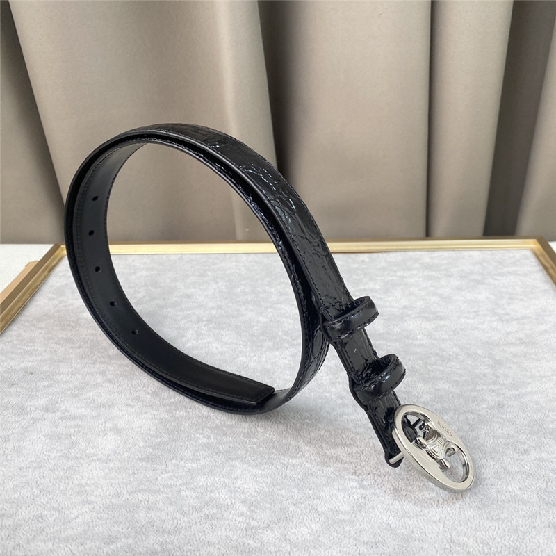 Ce1i*e crocodile pattern cowhide mid-waist belt