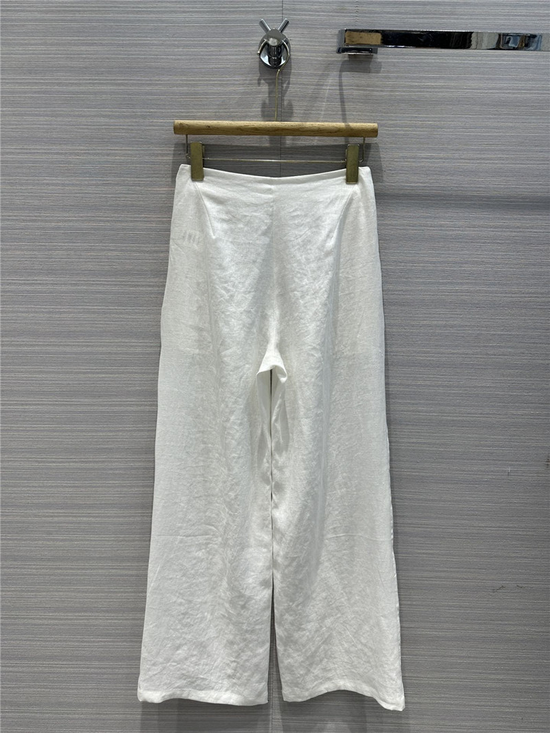 The R0w cotton and linen straight wide leg pants replica clothes