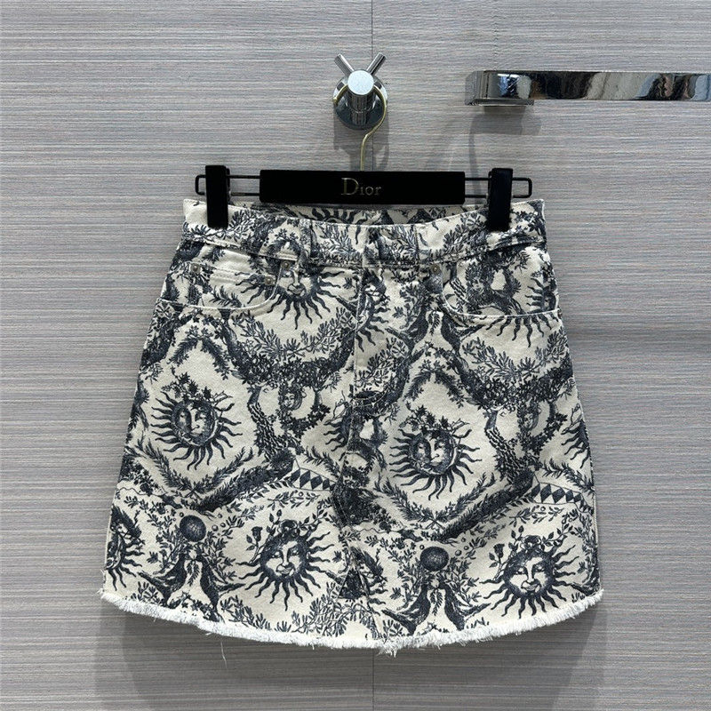 D10r mid-high waist denim skirt replica d&g clothing