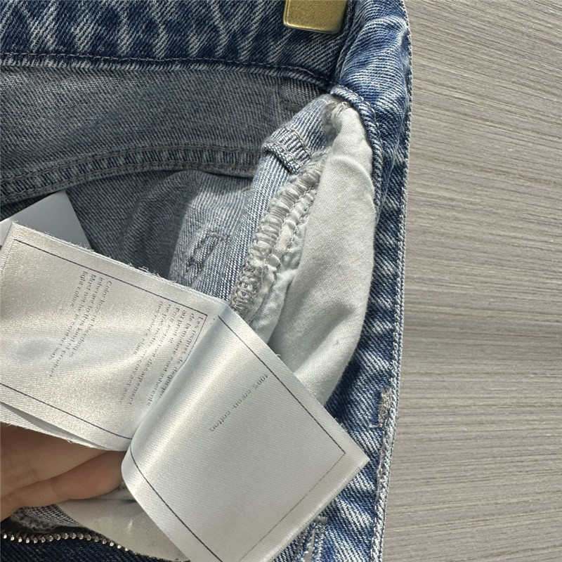 Ch**el hollow embroidered denim shorts replica clothing