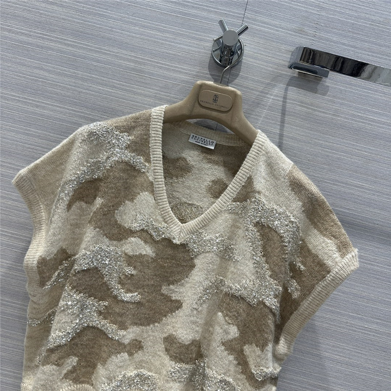 BC mohair wool knitted V-neck vest replica clothes