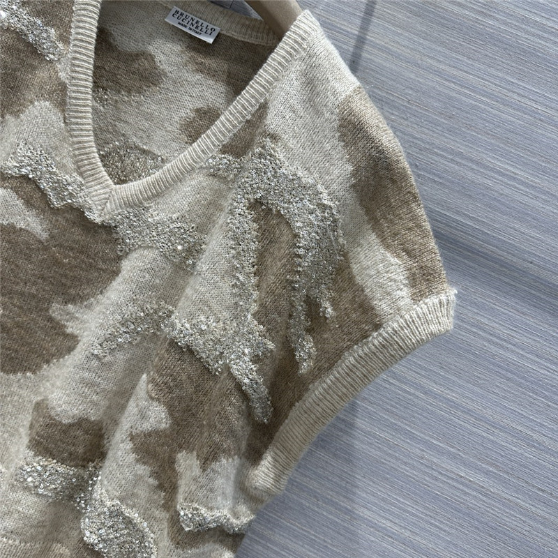 BC mohair wool knitted V-neck vest replica clothes