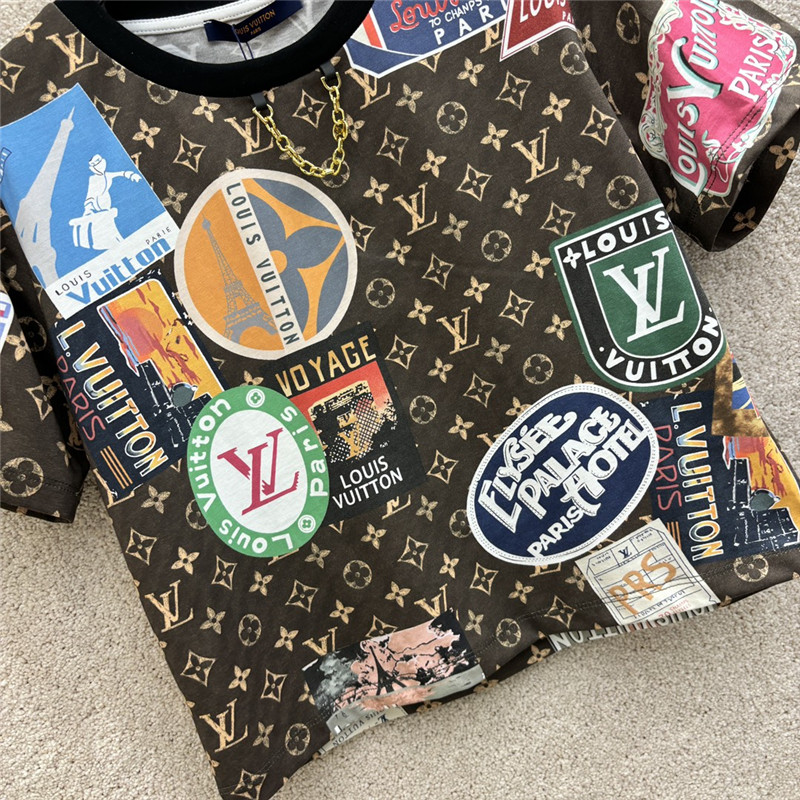 l0vis Vvtt0n lv printed short-sleeved t-shirt replica d&g clothing