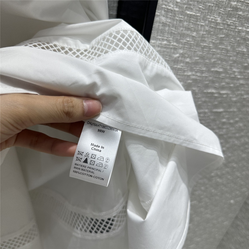 Chloé White Boat-Neck Flared Dress