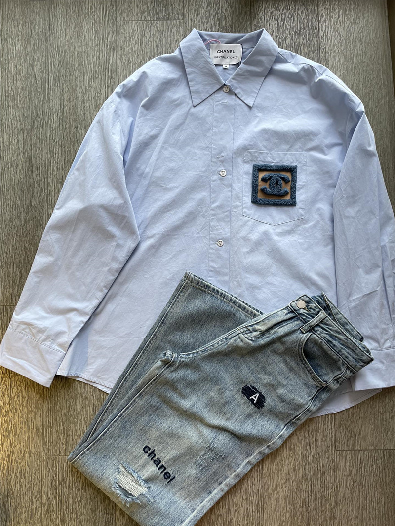 Ch**el loose fit shirt replica designer clothes