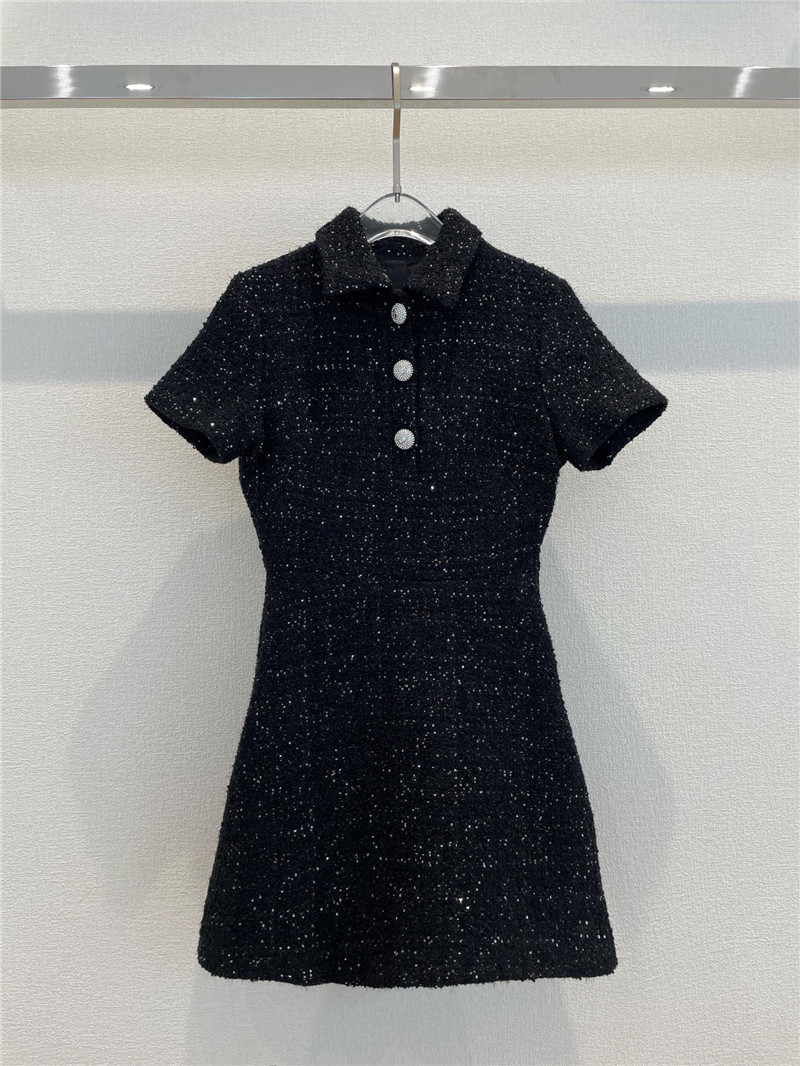 Va1e*ntin0 lapel short sleeve dress replica clothes