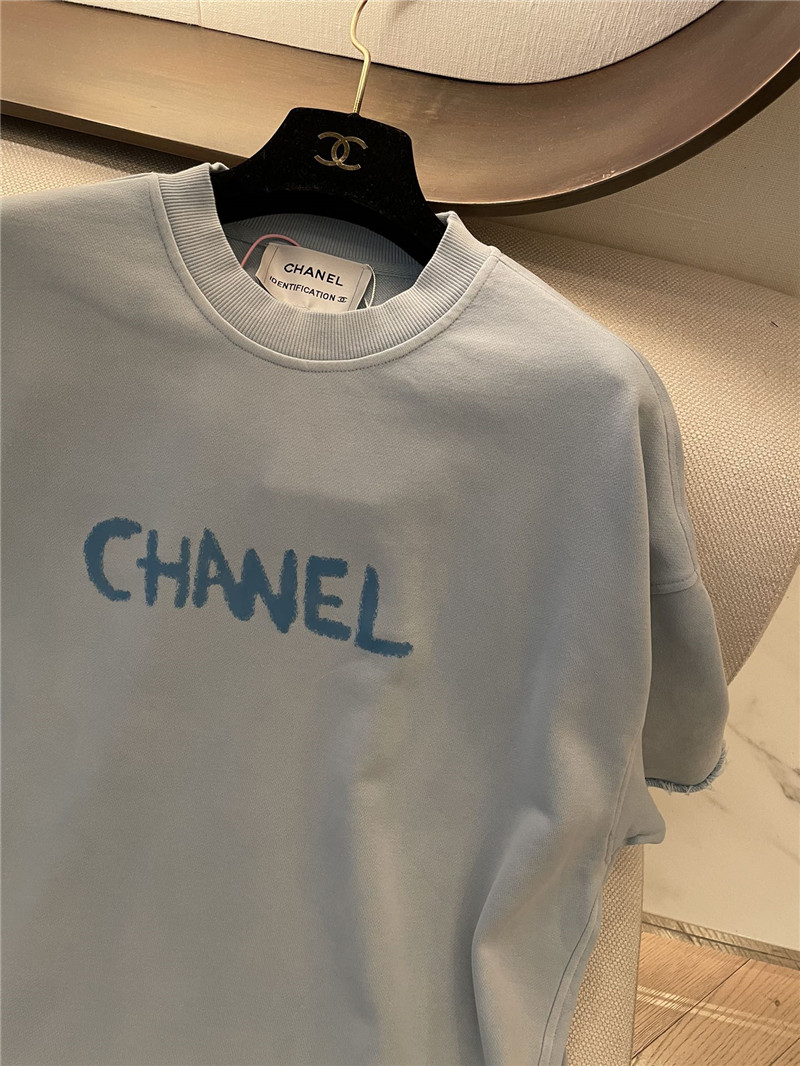 Ch**el new letter logo short sleeve replica designer clothes
