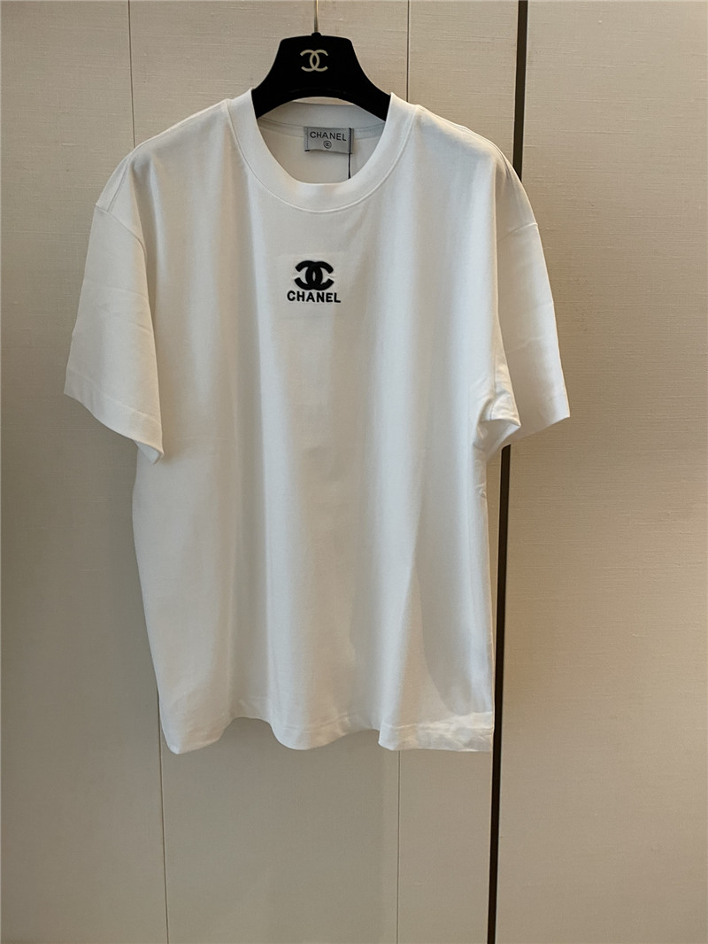 Ch**el new embroidered short sleeve replica d&g clothing