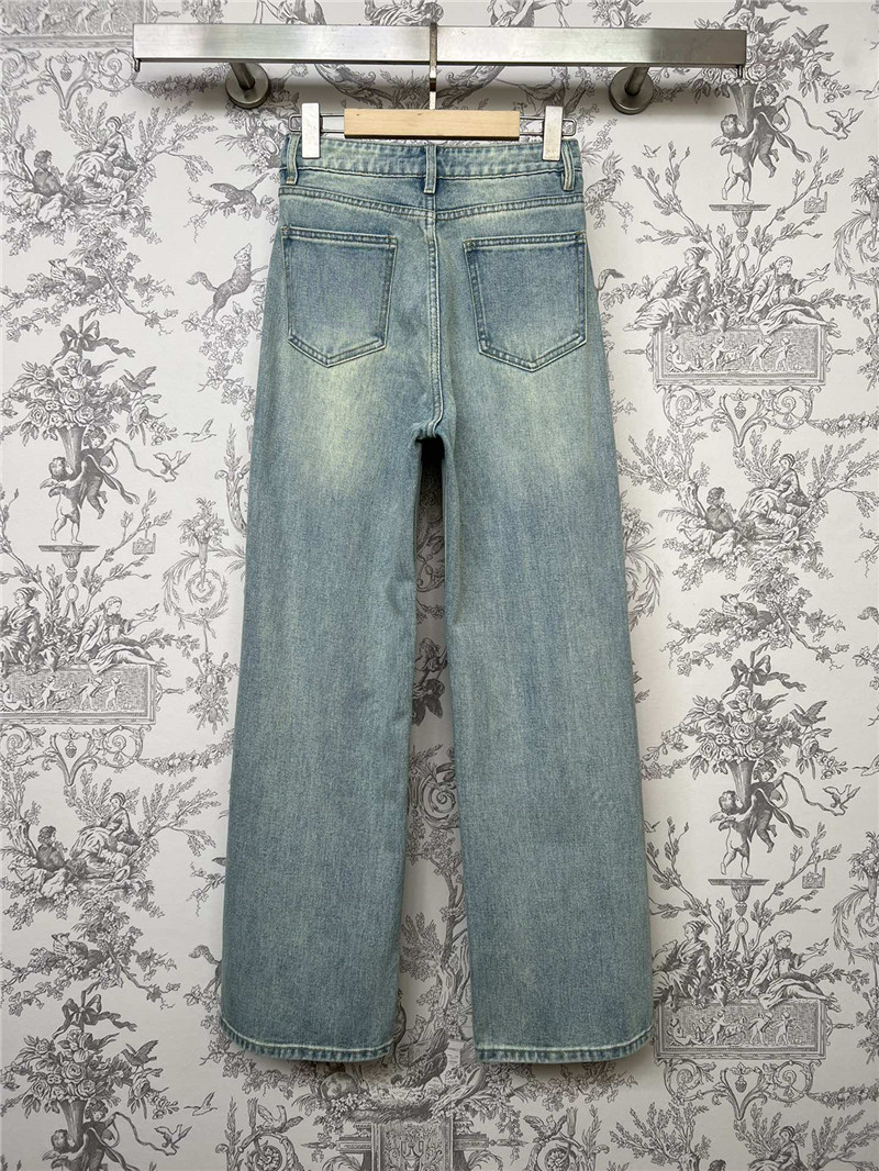 M1um1u denim straight pants replica d&g clothing