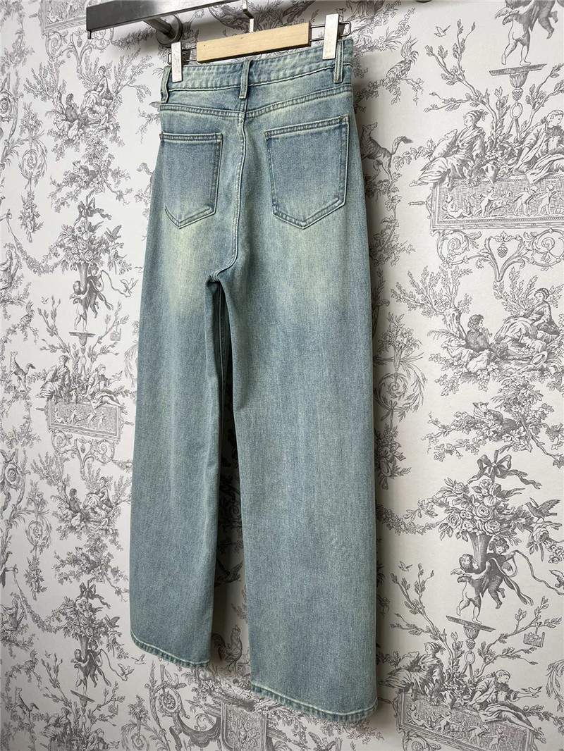 M1um1u denim straight pants replica d&g clothing